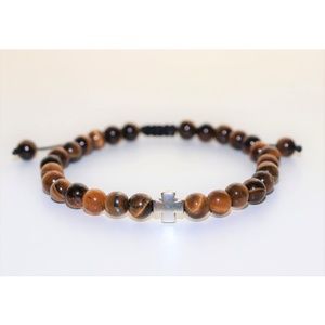 New Dainty 6mm Tiger's Eye Brown Gemstone Bracelet